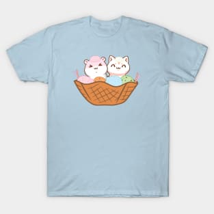 Kawaii Cat Ice Cream T-Shirt